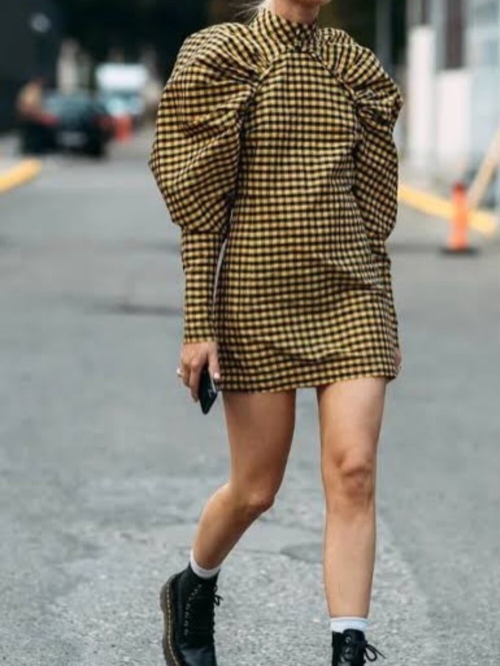 ROTATE Black and Yellow Gingham Dress, size XS